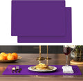 2-Pack Silicone Counter Mats 24”x16”, Purple | 1.5mm thick silicone counter protector, heat resistant & non-slip. Works for air fryer, hot pots, pans and coffee maker.