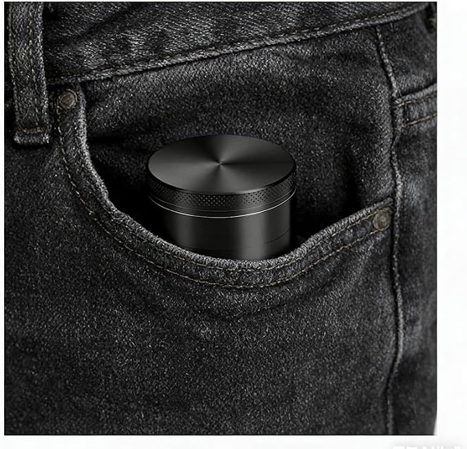 2.5 Inch Coffee Mill - Heavy-Duty Aluminum, Non-Stick Design, Compact Essential Tool for Kitchen Coffee Brewing - Black