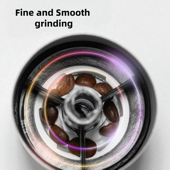 Portable Manual Stainless Steel Coffee Grinder, Ceramic Conical Burr | Multi Adjustable Settings, Detachable Hand Crank for Travel, Camping, Office, Espresso, Pour-Over and More