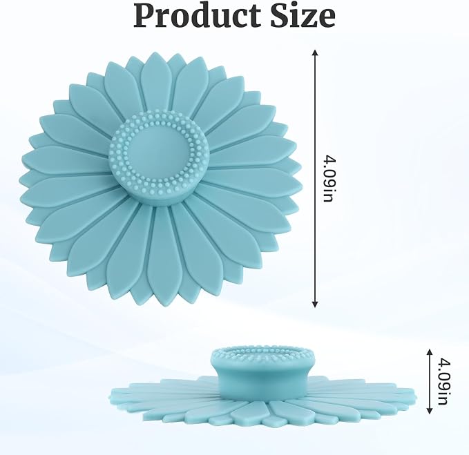4 Pcs Sunflower Silicone Stretch Lids Multicolored for Mugs, Cups, Bowls, Glass Containers, Silicone Cup Covers Food Grade Dust-proof Alright Seal for Coffee and Tea