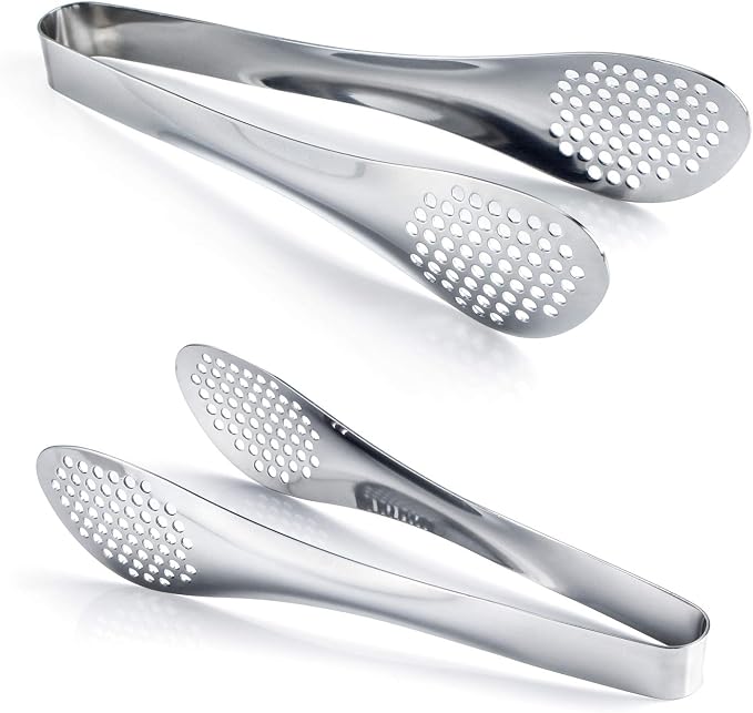 MSY BIGSUNNY 9 inch Buffet Tongs, Set of 2 Stainless Steel Food Serving Tongs