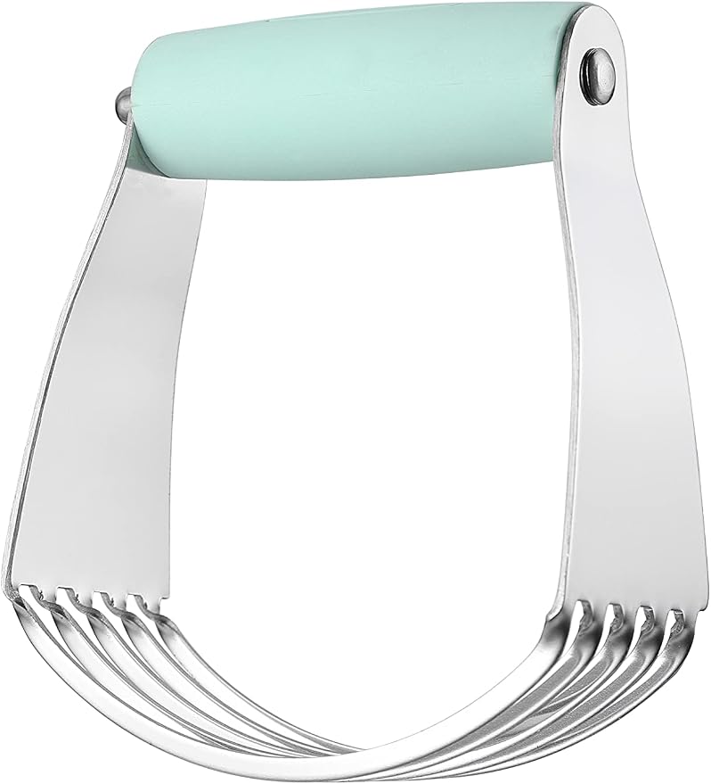 Spring Chef Medium Dough Blender Hand Tool - Durable Pastry Cutter - Mint | Heavy Duty Dough Mixer w/ Stainless Steel Blades, Professional Pastry Blender for Easy Mixing, Dishwasher Safe
