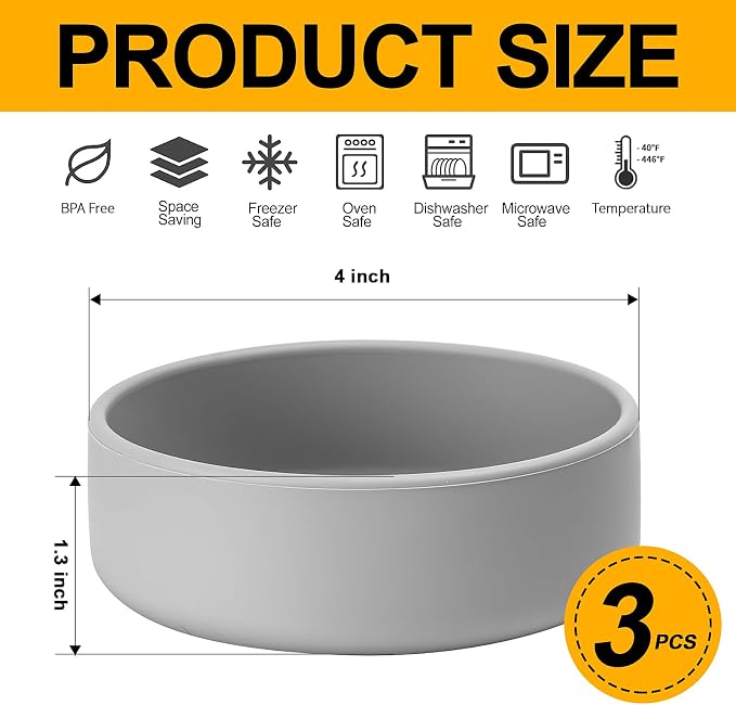 Silicone Egg Poacher Cups with Lids Set of 3, Egg Poaching Cups for Microwave Egg Cooking, Toaster Oven Air Fryer Egg Mold Nonstick Poached Egg Maker Grey