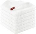 Nialnant 100% Cotton Dish Rags,Waffle Weave Dish Towels for Kitchen,Housewarming Gifts New Home,Super Absorbent Kitchen Dish Cloths-12 in x 12 in,White