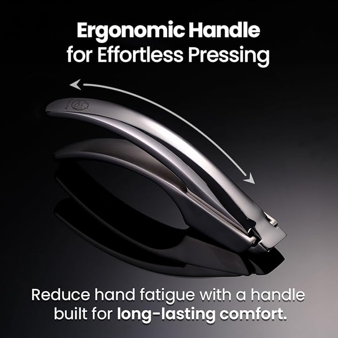 Gourmet Easy Lifetime Replacement Garlic Press, No Need to Peel, Fine Mince | Detachable Design for Easy Cleaning, Ergonomic Handle for Effortless Press, Stainless Steel Rust-Resistant, Dishwasher Safe