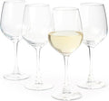 Amazon Basics Stemmed White Wine Glasses, 12 oz., Dishwasher-Safe, 4-Piece Set