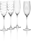 Mikasa Crystal Cheers Champagne Flutes, Set of 4, 8 fluid ounces