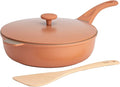 Goodful All-in-One Pan, Multilayer Nonstick Cookware Set, High-Performance Construction, Multipurpose Design Replaces Multiple Pots and Pans, Dishwasher Safe, 11-Inch, 4.4-Quart Capacity, Terracotta