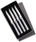 RADA Cutlery Four Serrated Steak Knives Gift Set (S4S), Silver | 4-Piece Knife Set , Stainless Steel Blade, Cast Aluminum Handle