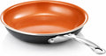 Gotham Steel 9.5 Inch Copper Non Stick Frying Pans Skillet | Ceramic Non Toxic Coating Made Without PFOA/PTFE/PFOS, Lightweight, Stay Cool Handle, Oven and Dishwasher Safe