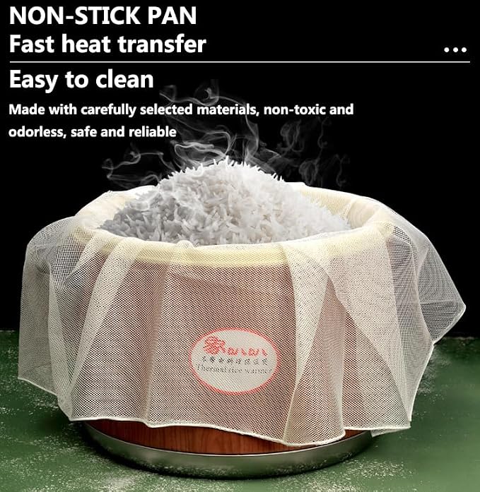 3Pcs Rice cooker accessories,Rice Net,Steamer Cloth&Sushi Mat(43.3”x39.3”)