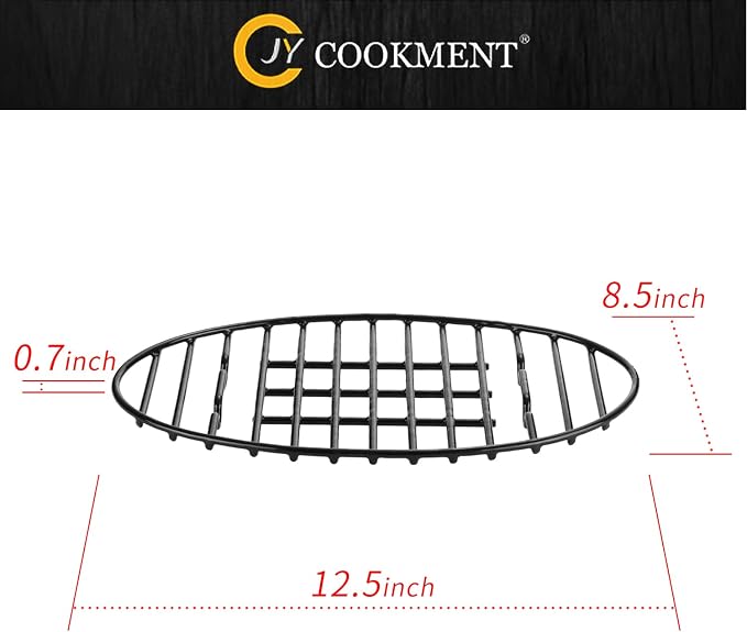 Roasting Rack with Integrated Feet, Cooling Drying Rack With Enameled Coating, PTFE Free, Great for Cooking, Roasting, Drying, Grilling, Dishwasher Safe (12.5"x8.5")