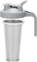 Cold Brew Coffee Filter with Pour Spout Lid for 32 OZ Wide Mouth Mason Jar, 304 Stainless Steel Strainer with Seal Ring for Iced Drinks, Sun Tea Infuser and Cold Brew Coffee Maker