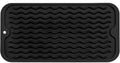 MicoYang Silicone Dish Drying Mat for Multiple Usage,Easy clean,Eco-friendly,Heat-resistant Silicone Mat for Kitchen Counter or Sink,Refrigerator or Drawer Liner Black S 12 inches x 6 inches