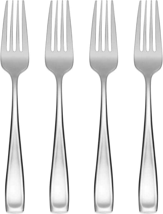 Oneida Moda Salad Forks, Stainless Set of 4