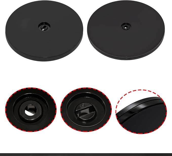 2Pcs Black Acrylic Lazy Susan 6 Inch Turntable Organizer Bearings | Mini Lazy Susan, Small Lazy Susan Turntable, 360° Rotating Swivel Plate for Spice Rack, Cosmetic, Cake, Pantry, DIY Display