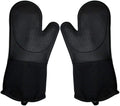 DoMii Professional Silicone Oven Mitts Baking Gloves Elbow Length Heat Resistant Quilted Gloves 2-Pack 14.2" Y