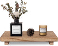 Wood Bathroom Tray Farmhouse Decor Kitchen Soap Holder, 11.8"x7" Brown | Waterproof, Lightweight, Easy Clean, Small Wooden Riser Pedestal Stand Accessories for Office Desk, Vanity, Counter, Sink