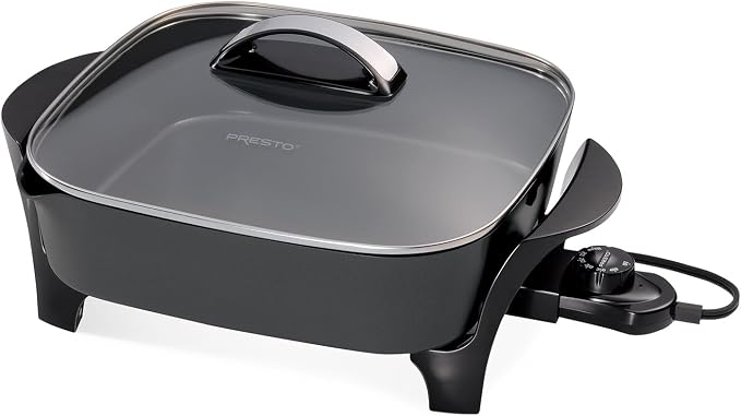 Presto 07117 12-Inch Electric Skillet with Glass Cover