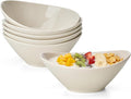 Teocera 6 Inch Ceramic Breakfast Bowls Set of 6, 10 Ounce Small Yogurt Bowls for Salad, Soup, Dessert, Microwave & Dishwasher Safe - Cream