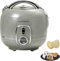 Durable Rice Cooker Small 3-Cup (Uncooked)/6-Cup (Cooked) for 1-3 People, 1.6L Non-stick Mini Rice Cooker, Perfect for White/Brown Rice, Porridge, Soup, and Hot Pot, Auto Keep Warm 12 hours(Sage Green)