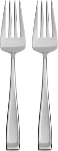 Oneida Moda 2-Piece Silverware Serving Forks, Flatware | silver, dishwasher safe | heavy duty, cutlery set for kitchen and dining, serving utensil set, wedding silverware