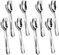 Alata Sporks, 8-Pack Food-grade Stainless Steel Sporks, 7.4 Inches Long Handle Salad Forks For Dessert, Ice Cream, Salad, Soup, Noodle, Spaghetti, Dishwasher Safe
