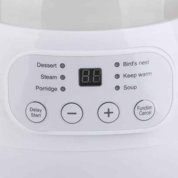 1L Electric Stew Pot Slow Cookers Electric Stew Cooker Ceramic Liner with Lid Ceramic Casserole Cooking Pot for Stove Porridge Rice Soup