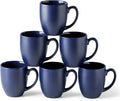 AmorArc 16 oz Coffee Mugs Set of 6, Large Ceramic Coffee Cups-Matte Blue | Classic Coffee Mugs Set for Men,Women,Tea/Latte/Cappuccino/Cocoa. Dishwasher&Microwave Safe