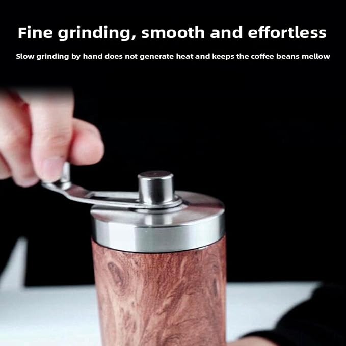 Manual Coffee Grinder,Adjustable Stainless Steel for Home & Travel | Detachable Body Cleans Easily. Ideal Portable Mill for Fresh Grounds At Camp, Office,or Daily Home use.