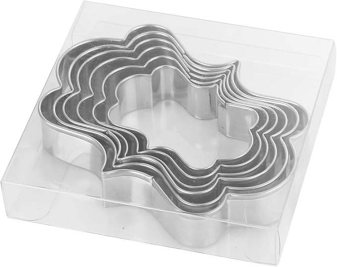 MrCookie Plaque Shaped Cookie Cutters Set,Sturdy Stainless Steel,6pc Sturdy