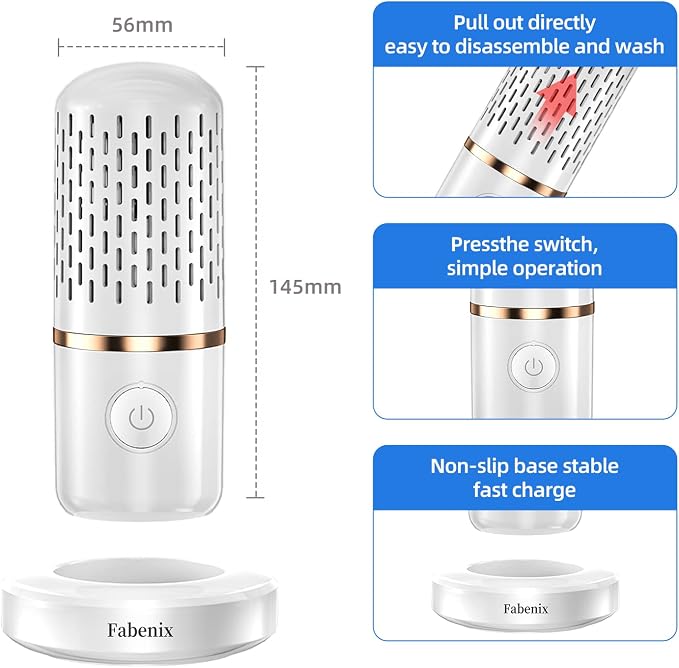 Fruit and Vegetable Cleaning Machine, USB Wireless Food Purifier, Cleaner Device for Washing Fruits, Rice, Meat and Tableware (White)