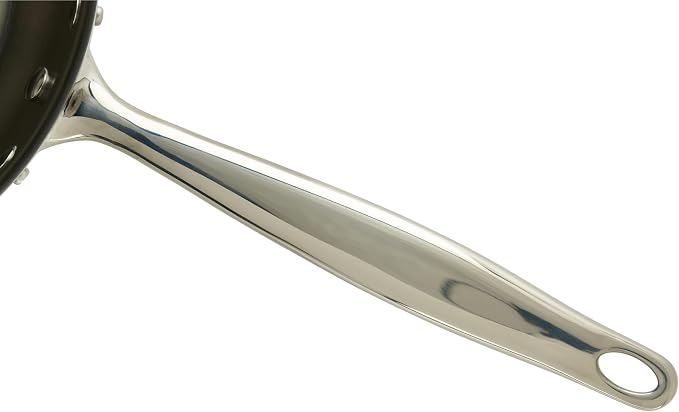 Winco 8" Silver Tri-Ply Stainless Steel Fry Pan | Induction compatible, Heavy-duty, Great for Sauteing, Searing and Frying