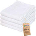 Dish Cloths Cotton| Kitchen Wash Cloth | Shop Towels Absorbent and Lint Free Flour Sack| Dishcloths for Kitchen Washing Dishes| Thick Absorbent Quick Dry Dish Rags | 4 Pack 13"x13" Natural