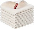 Nialnant 6 Pack 100% Cotton Waffle Weave Kitchen Towels,Soft and Absorbent Kitchen Dish Rags, Dish Cloths for Washing Dishes 12x12 Inches, Beige