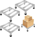 3Pack Stainless Steel Dunnage Rack, 11.8" L x 11.8" W x 3.9" H, No-Assembly | 1000LB Capacity, Kitchen Floor Racks for Commercial Food Service, Restaurant, Bakery, Shop & Garage Storage