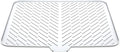 Silicone Dish Drying Mat with Built-in Drain Lip - Hygienic Drying Pad - Sturdy Compact Easy to Clean Tray Protects Surfaces Prevents Water Build Up - 23 X 17 (White)