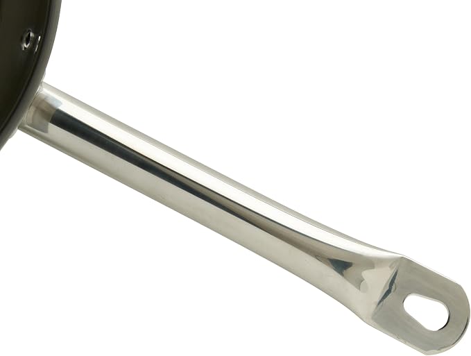 Winco 9" Stainless Steel Commercial-Grade Fry Pan | Dishwasher safe, Even heat distribution, Induction compatible, Great for Sauteing, Searing, Frying and Restaurant Kitchens