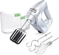 Hamilton Beach Professional 7-Speed Digital Electric Hand Mixer | High-Performance DC Motor | Slow Start | Snap-On Storage Case | SoftScrape Beaters, Whisk, Dough Hooks | Silver & Chrome