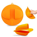 2 Pcs Silicone BBQ Grill Mitts, 480°F Heat-Resistant (Yellow) | BBQ Mitts for Grilling Set of 2, Secure Grip for Hot Trays and Pans, Dishwasher Safe, Flexible, Non-Slip, Food-Grade Material