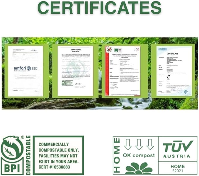 OrangeBio Compostable Produce Bags, 15 x 18 Inches, 2000 Count (500 Bags/Roll, 4 Rolls/Box), Holds Up to 20 lbs, BPI Certified ASTM D6400 & TÜV OK Compost Home Certified