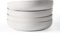 famiware Milkyway 33 oz Pasta Bowls Set of 4, White Thread | Double Reactive Glaze, Scratch-Resistant Stoneware Salad Bowls, Stackable, Dishwasher & Microwave Safe, Lead-Free