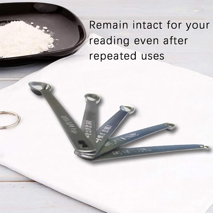 4Pack Mini Measuring Spoon Set, Small Teaspoon for Tiny Measurement | Stainless Steel, ‌Rust-Free, Dishwasher-Safe, High Precision, Easy-Read Markings, Multi-Purpose, Lightweight & Durable
