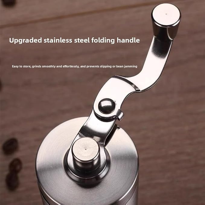 Manual Coffee Grinder,Adjustable Stainless Steel for Home & Travel | Detachable Body Cleans Easily. Ideal Portable Mill for Fresh Grounds At Camp, Office,or Daily Home use.