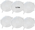 Silicone Stretch Lids, 6 Pcs, 5.71in | Reusable and Durable, Silicone Container Covers, Food Storage, Expandable Bowl Covers, Dishwasher & Freezer Safe