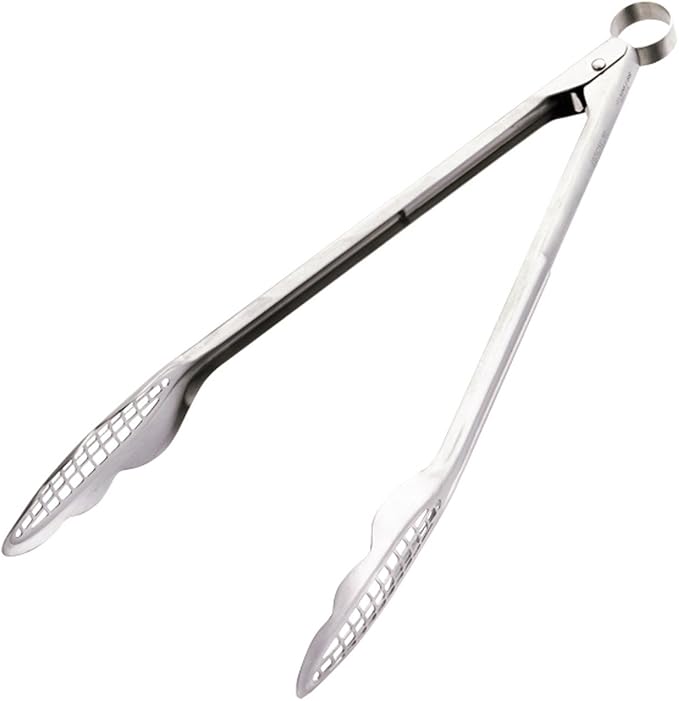Cuisipro Stainless Steel Narrow Grill/Fry Tongs, 12-1/2-Inch