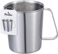 SUS304 Stainless Steel Measuring Cup Pitcher, 16oz/2Cup/500mL Metal Measuring Cup with Precision Engraved Markings for Kitchen Baking, Frothing, Liquid, Coffee, Milk