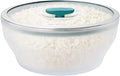 Anyday 12-Cup Microwave Rice Cooker, Glass Lid (Kale) | Microwavable Safe Cookware, Grains, Vegetable Steaming, BPA & Plastic Free, Even Reheating, Stackable Airtight Container