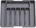 Lifewit Silverware Drawer Organizer, Expandable Utensil Tray for Kitchen, BPA Free Flatware and Cutlery Holder, Adjustable Plastic Storage for Spoons Forks Knives, 13-22 x 15", Dark Gray