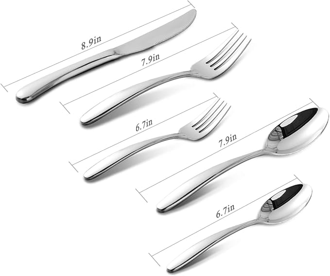 HaWare Heavy Duty Silverware Set, 20-Piece Stainless Steel Flatware for 4